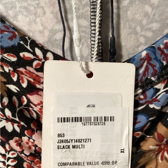 Veronica Beard Size XL Black Multicolor Floral Long Sleeve Dress - Picture 7 of 14